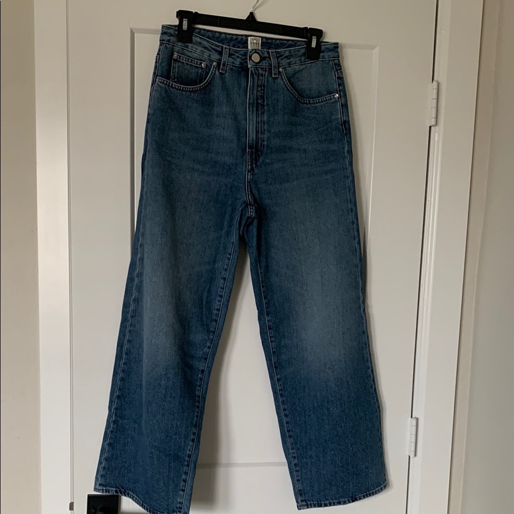 Blue Flare Wide Leg Jeans